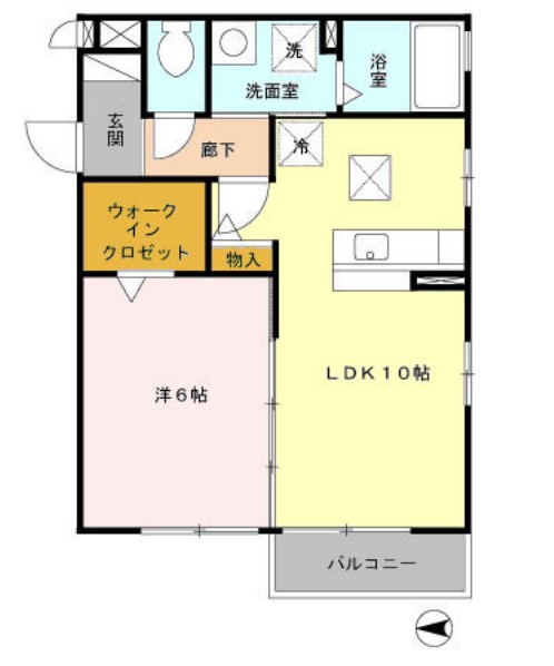 エスポワール・102号室の間取り