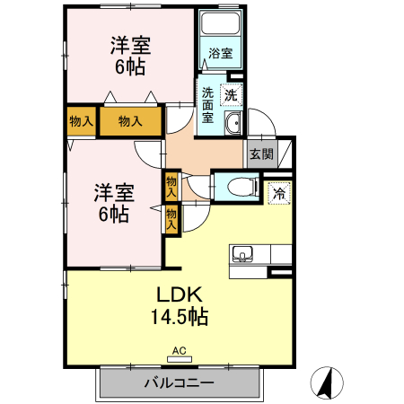 グランフォート弐番館の間取り