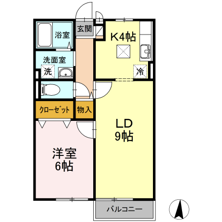 渋沢上の完工年月(2008年3月)築の賃貸アパートの間取り
