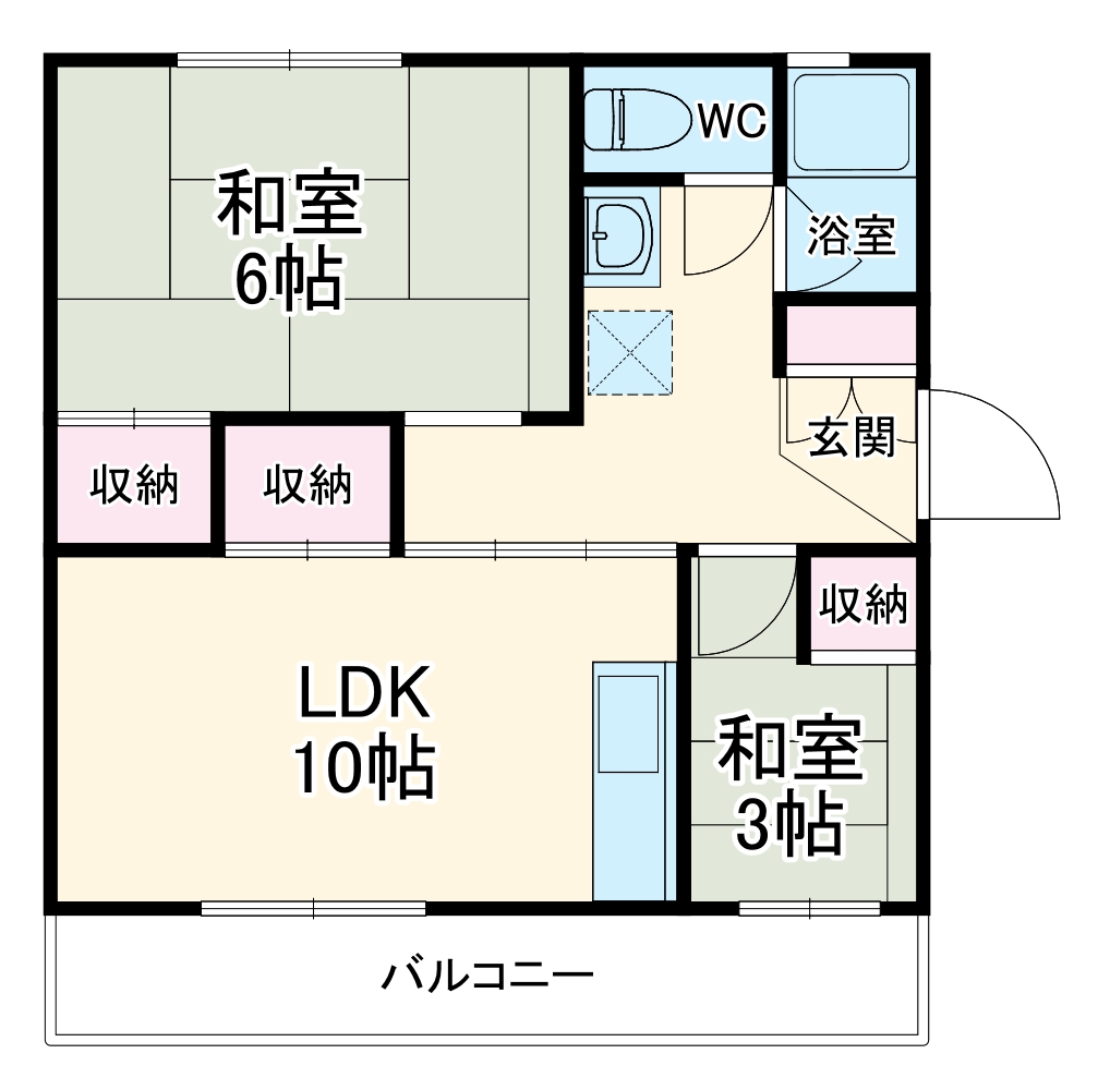 高洲2丁目団地の間取り