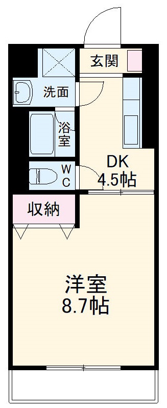 Fiume Studioの間取り