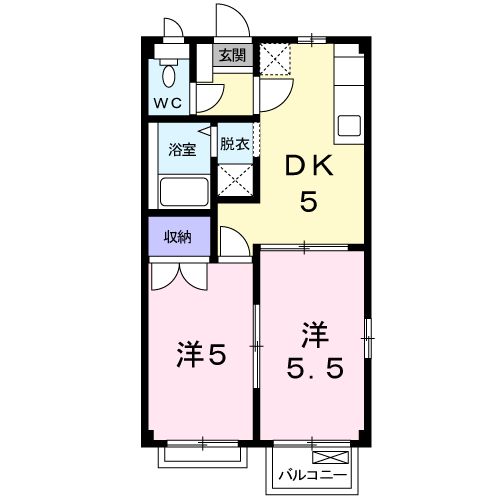 エースビレッジBの間取り