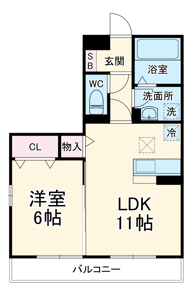 ブランシュールB棟の間取り