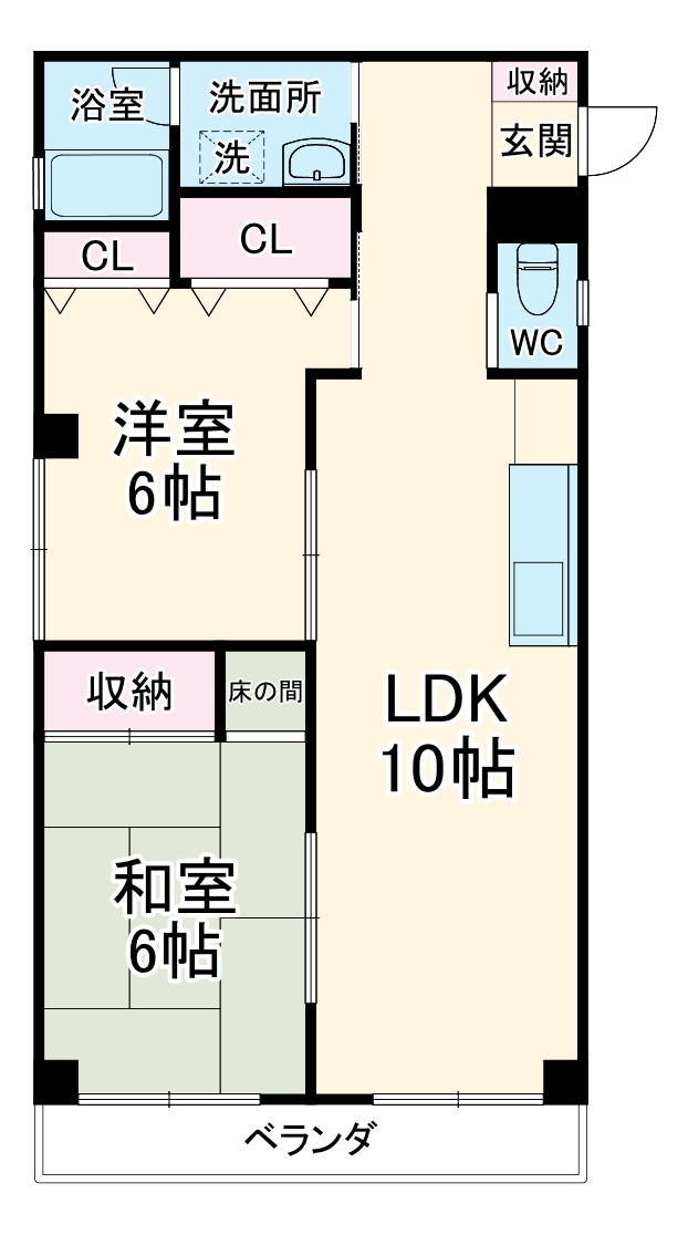 プラザ矢部の間取り