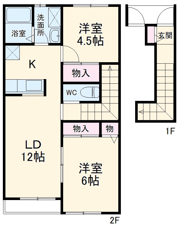 ブリーズ東海神Aの間取り