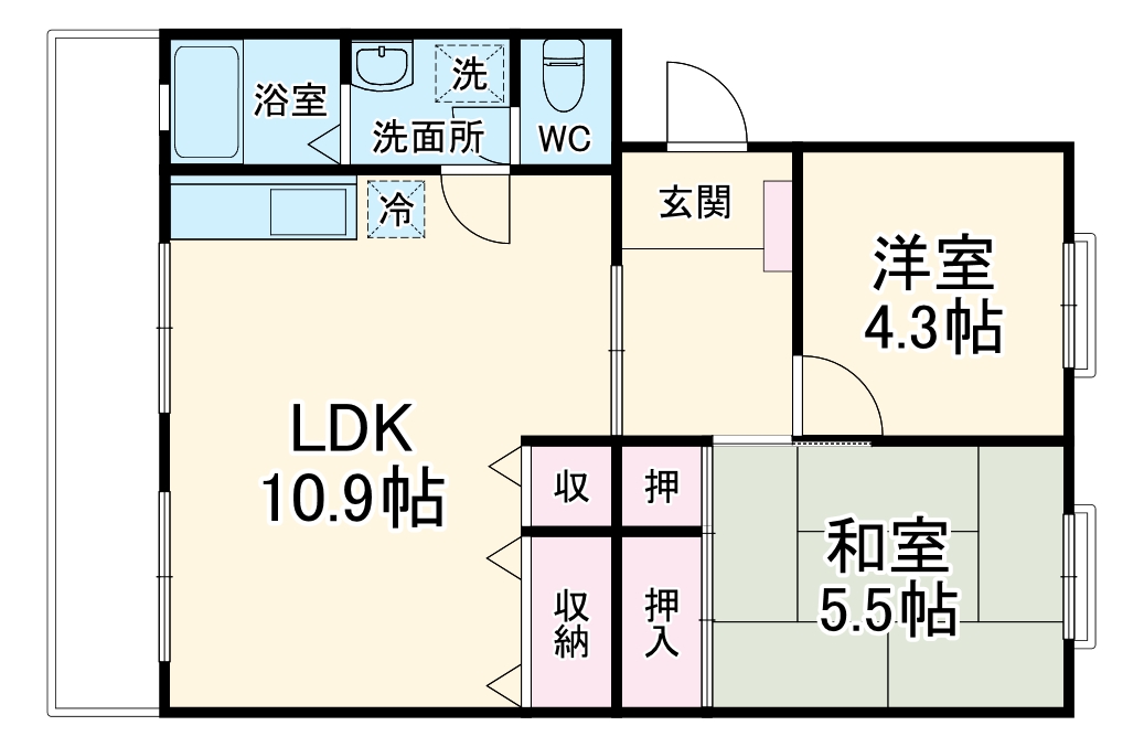 コーポラス高陽台の間取り