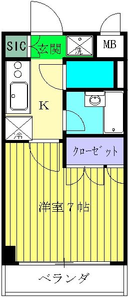 スペーシア川崎Ⅲの間取り