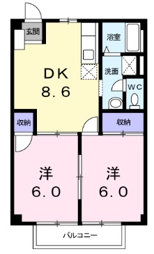 ひまわり館Bの間取り