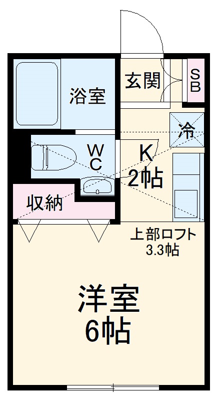 ヴェラハイツ磯子壱番館・203号室の間取り