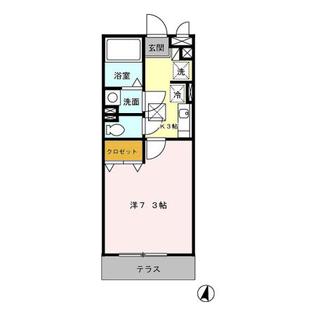 ヴィオレ南町田・206号室の間取り