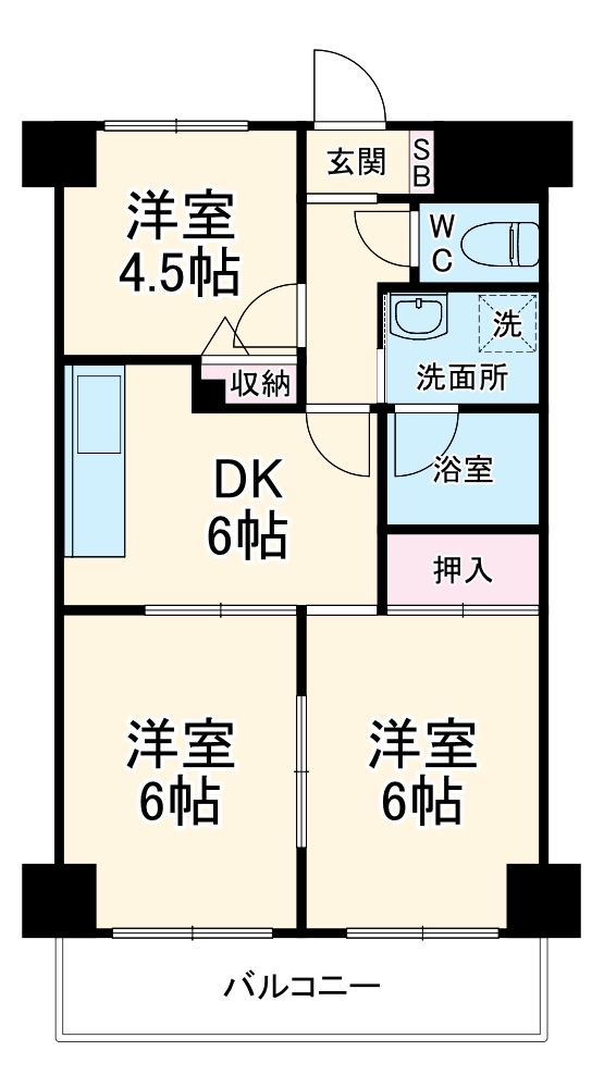 クレール湘南の間取り