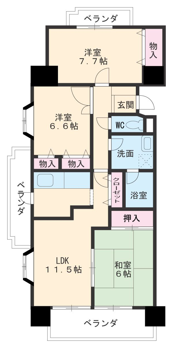クレスト石川橋の間取り