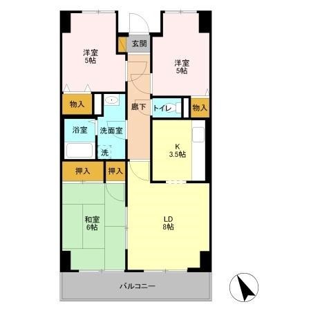 オーシャンビュー弐番館の間取り