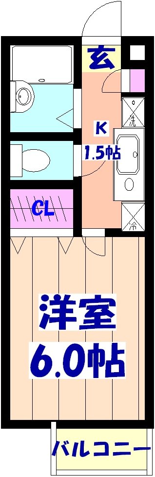 旭町の完工年月(2005年9月)築の賃貸アパートの間取り