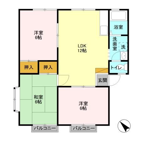 市角ハイツの間取り