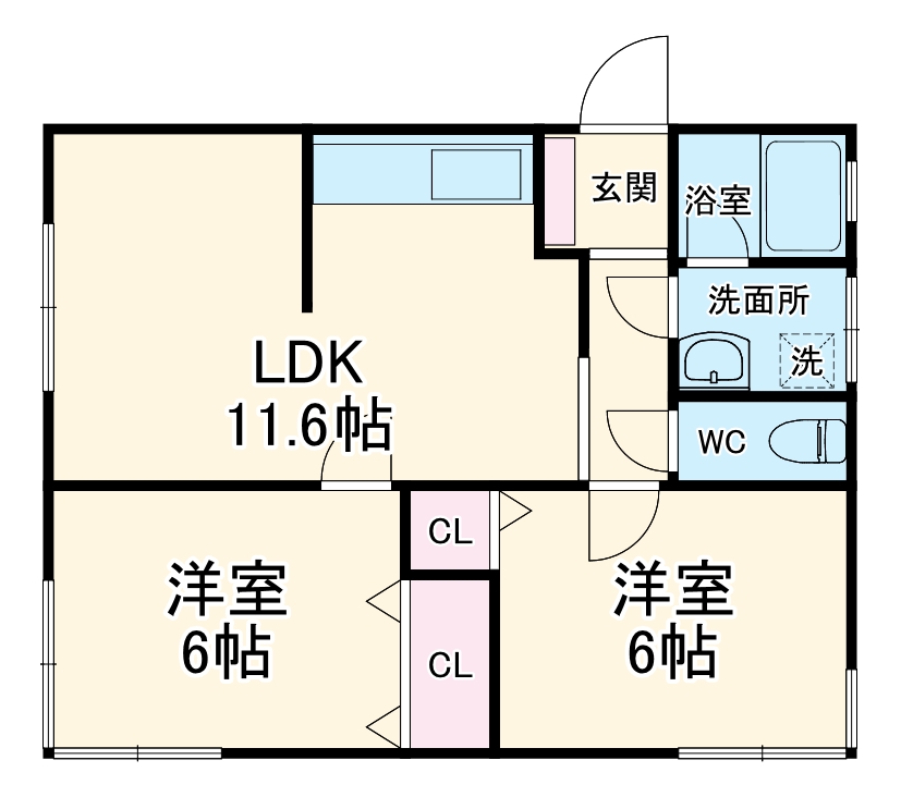 霞ヶ丘ハイツの間取り