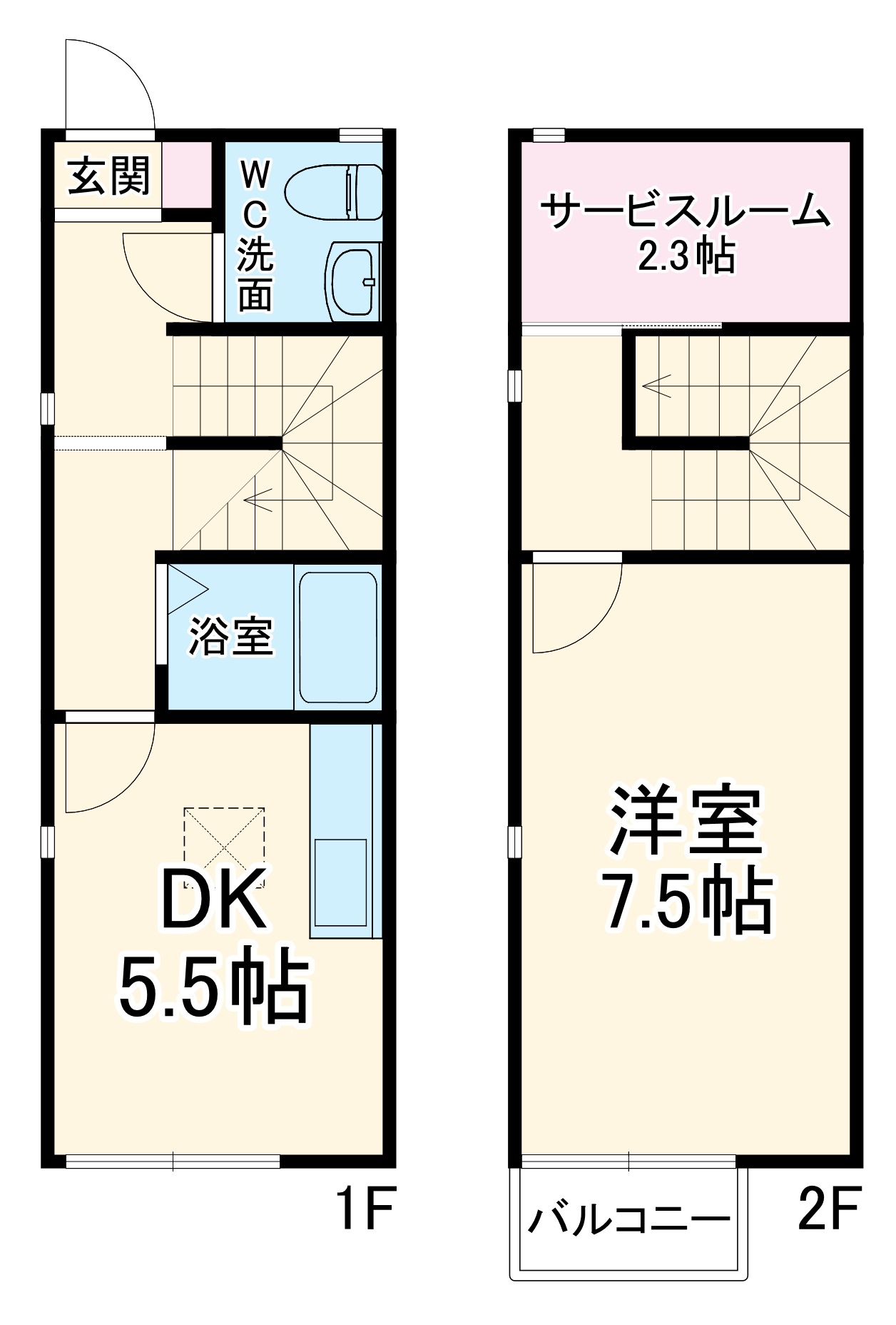 リヴィエールAの間取り