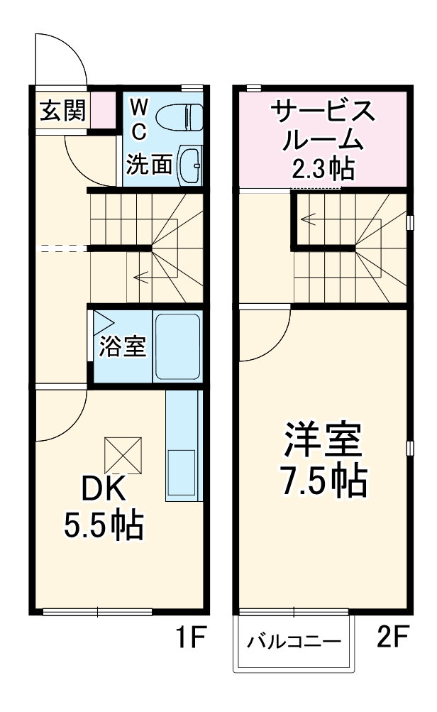室町の完工年月(2009年3月)築の賃貸一戸建ての間取り