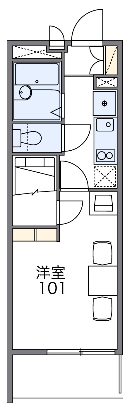 レオパレスカーサ みずほの間取り