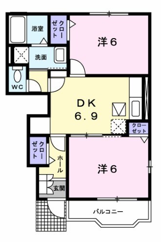 デルソーレAの間取り