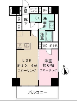 カメリアコート　新宿・1002号室の間取り