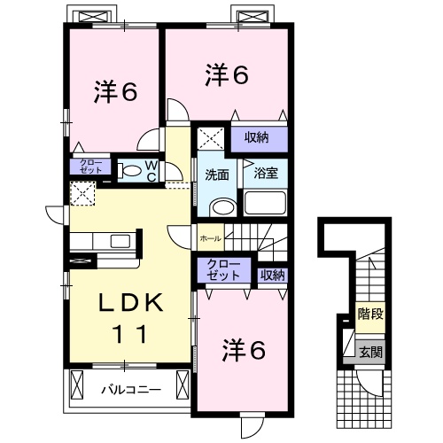 アンジュ星宮の間取り
