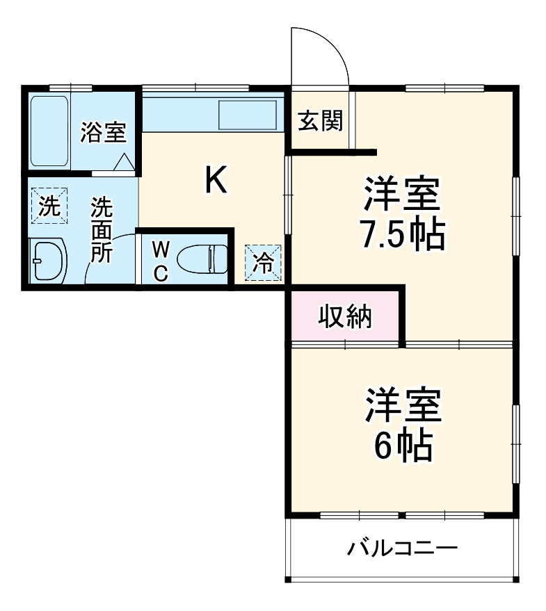 エメラルドハイツBの間取り