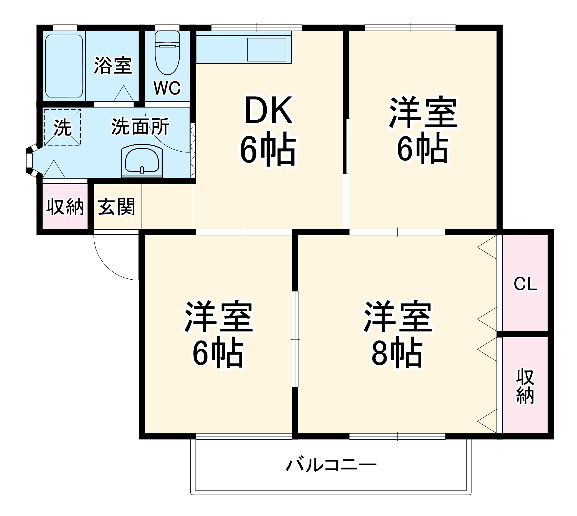 セジュールソネットの間取り