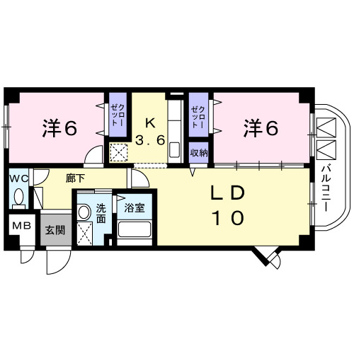 ラモーリ緑の間取り