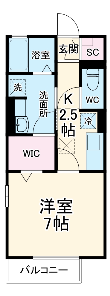 サンライズ柄沢 西館の間取り