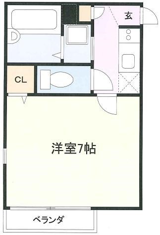 K.Gフラットの間取り