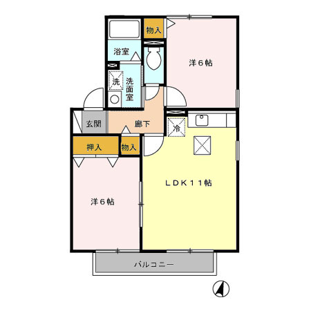 Pear Field Bの間取り