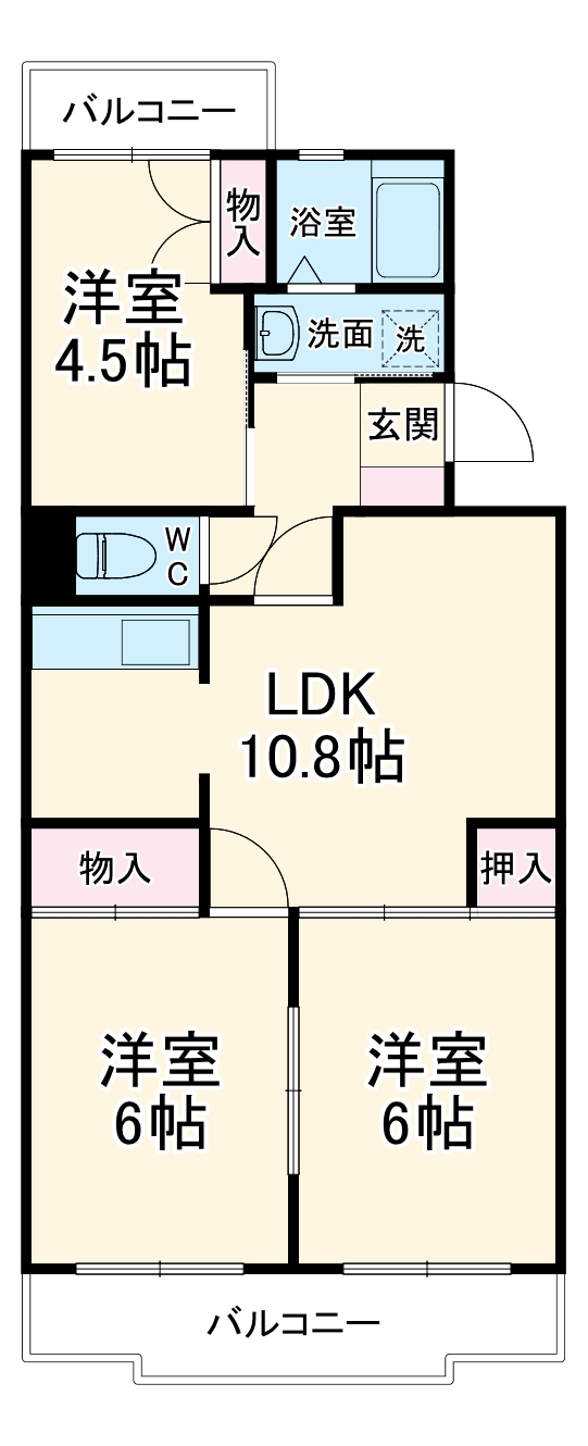 コンフォート鵠沼Ⅰの間取り