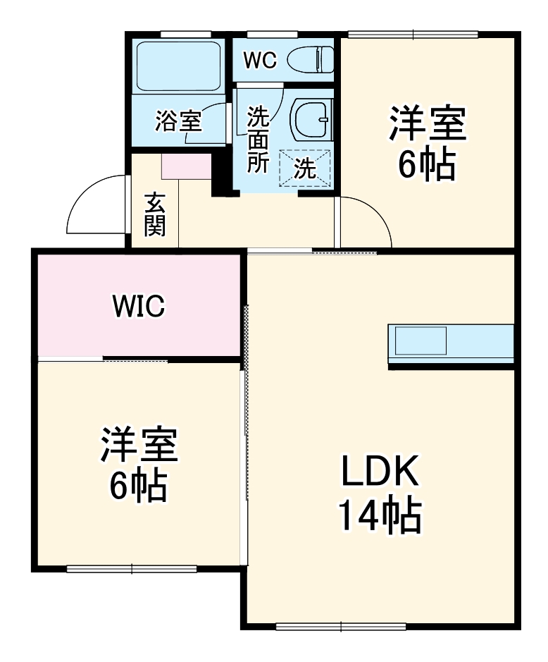ボヌール片岡Ⅱの間取り