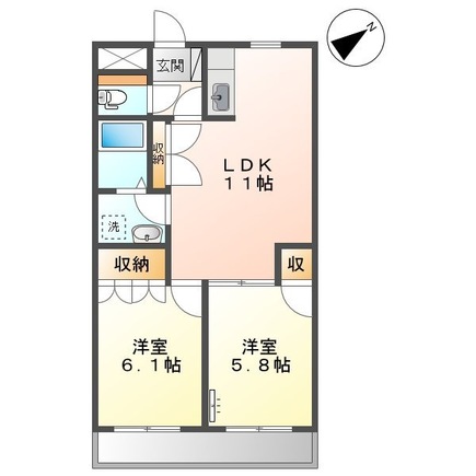 セントラルハイツⅡの間取り