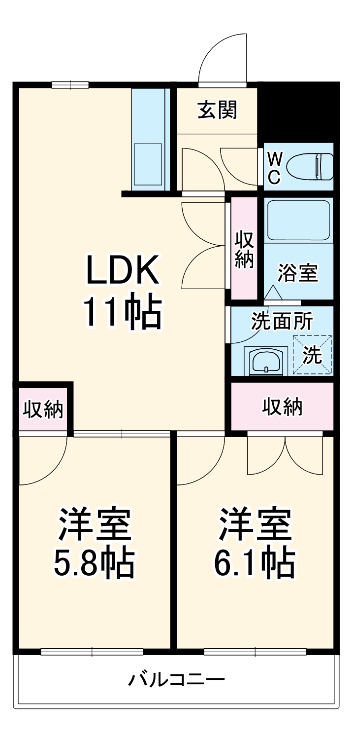 セントラルハイツⅡの間取り