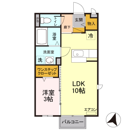ハイツ ハピネスの間取り