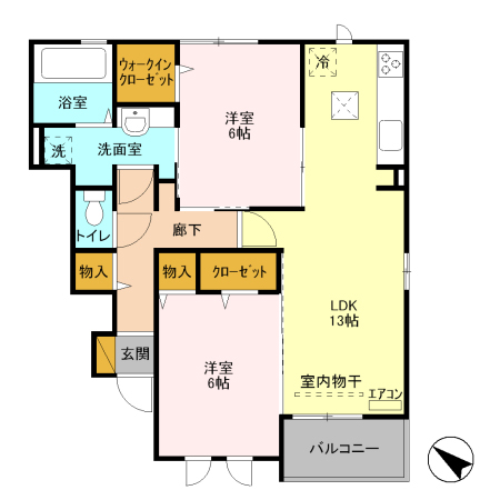 コージーハウスAの間取り