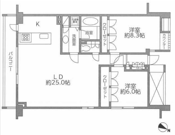 レジディア北新宿の間取り