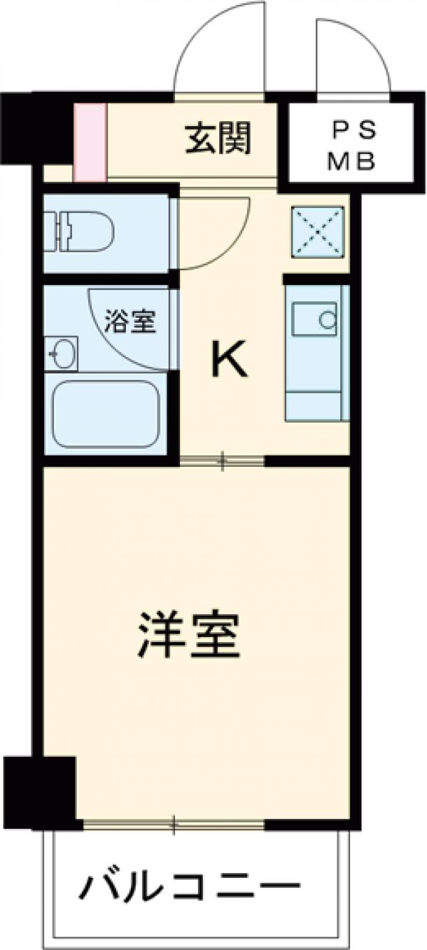 スカイコート新宿第8の間取り