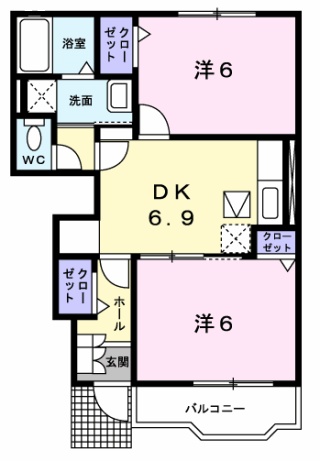 デルソーレBの間取り