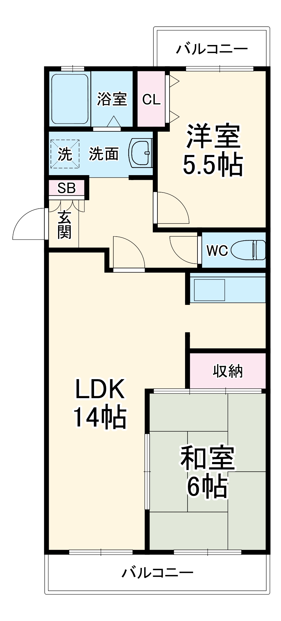 エマーブル伊勢原の間取り
