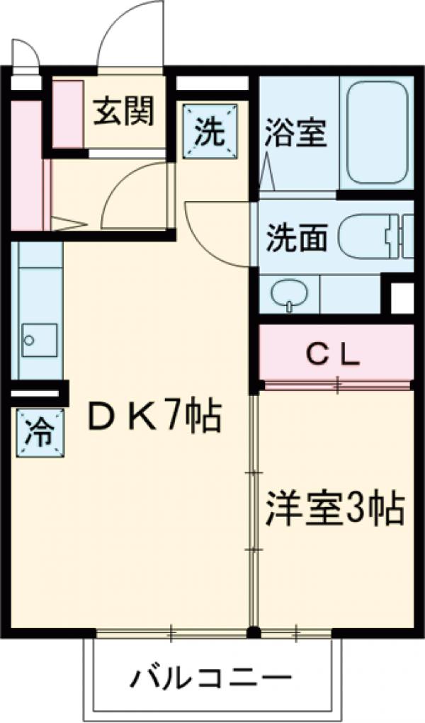 セジュール南成瀬Ⅰ・105号室の間取り