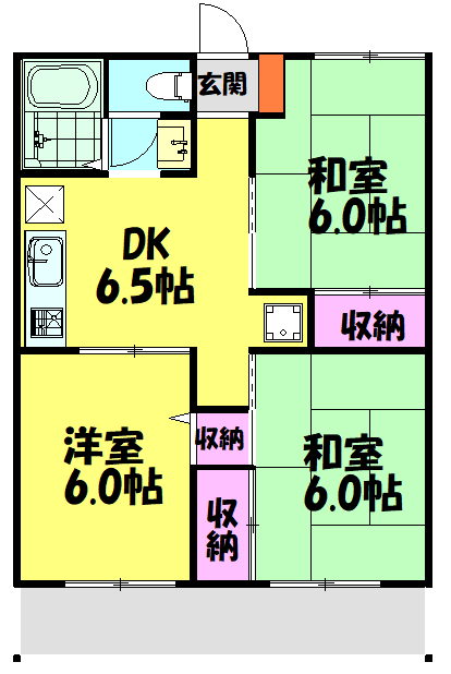 グレースコート1の間取り