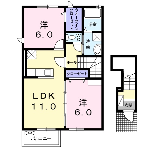 ラシュレⅡの間取り