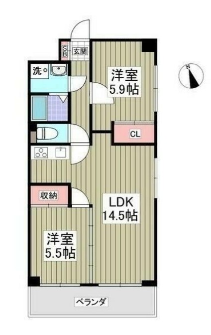 ヴィラ中川の間取り