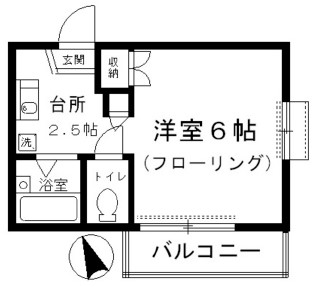 ハイムミユキ・102号室の間取り