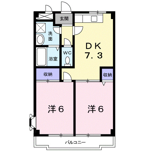 アーバンライフ二村台・02030号室の間取り