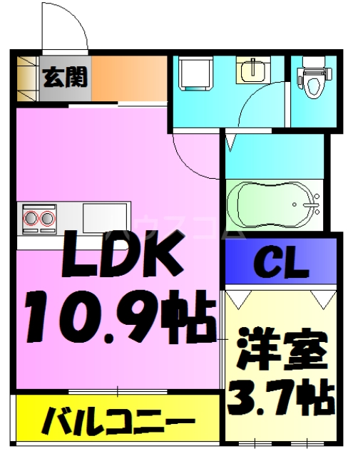 ラシーネベルズ千葉の間取り