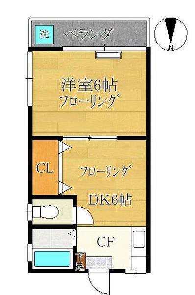 コーポラス二光の間取り